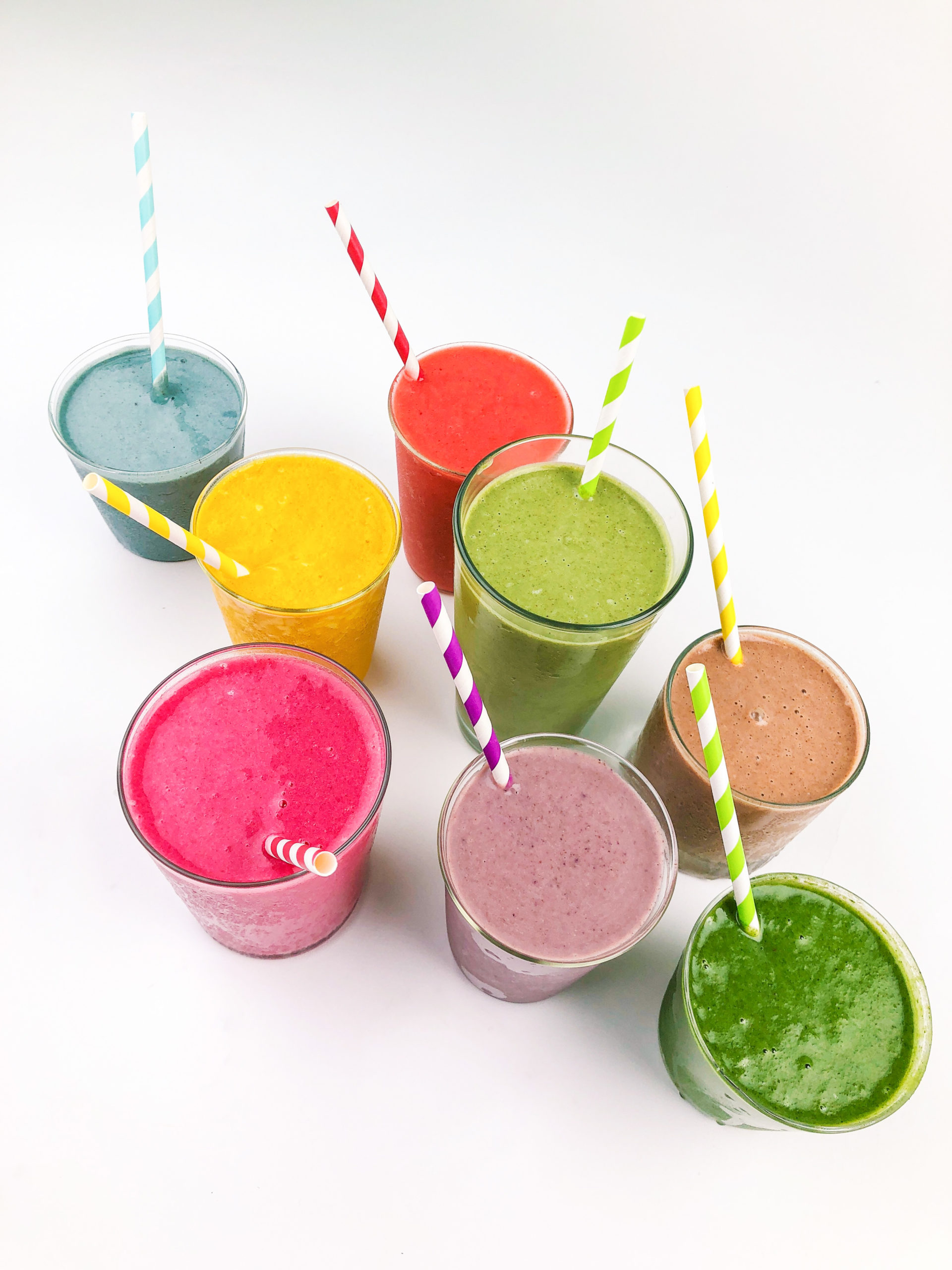 colorful smoothies